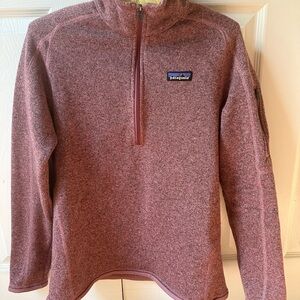Patagonia Women’s Better Sweater 1/4 zip Fleece size M Stormy Mauve